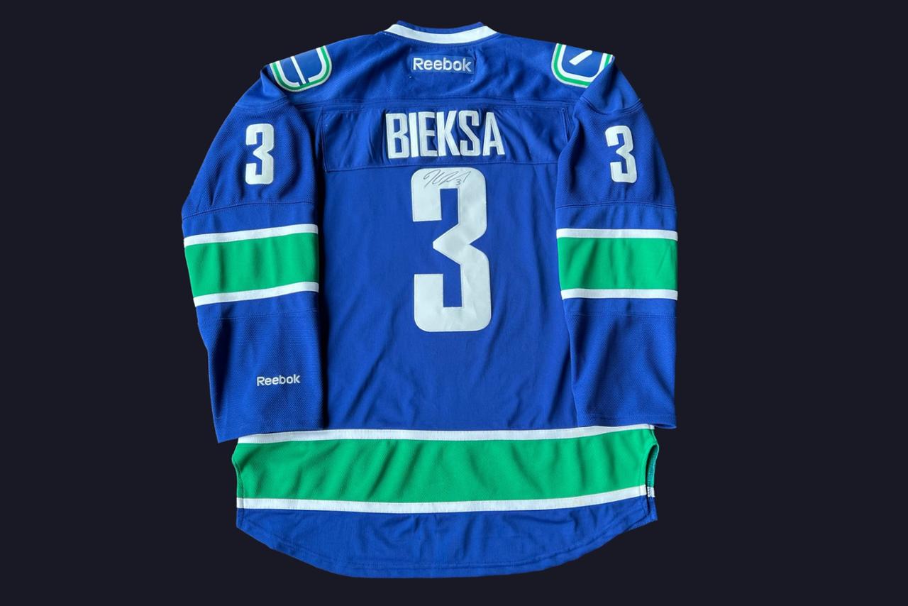 Vancouver Canucks - Tonight's warm-up jerseys with the Kevin Bieksa patch  are now up for auction. BID NOW, vancanucks.co/3fw6hUT