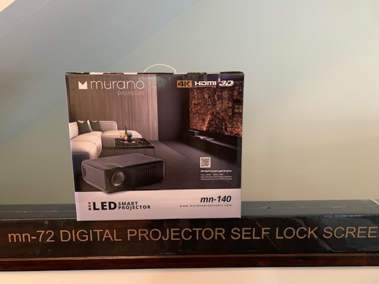 Murano MN-72 Digital Home Theater Projector Self Lock Screen - selling NEW!!!